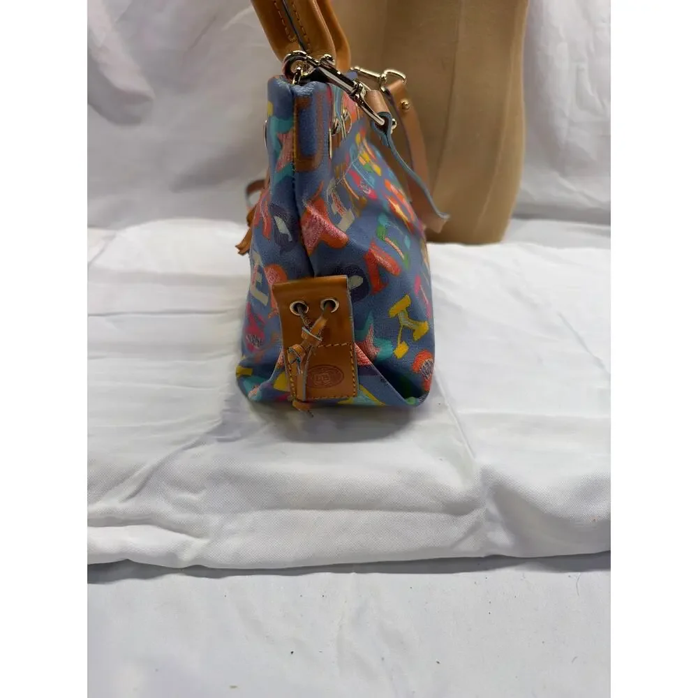 Dooney & Bourke Alphabet Handbag – Canvas & Leather Trim – Heart Tag – Vintage